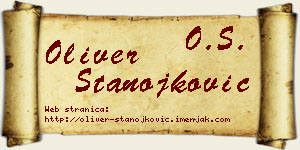 Oliver Stanojković vizit kartica